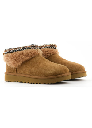 UGG Ultra Mini Lack Maxi Curly Boot Chestnut