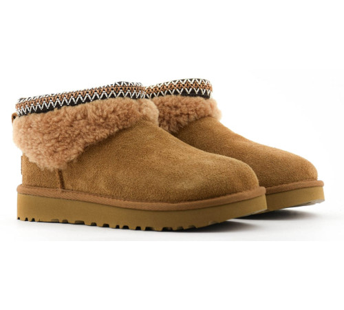 Купить UGG Ultra Mini Lack Maxi Curly Boot Chestnut