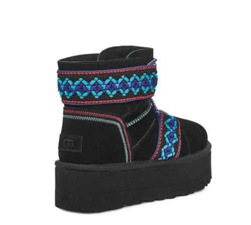 Купить UGG Classic Mini II Braid Platform Black