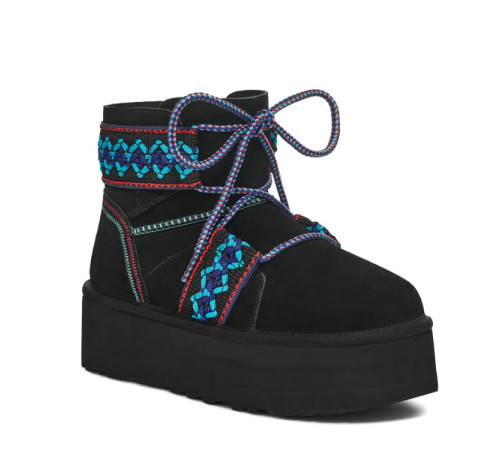 Купить UGG Classic Mini II Braid Platform Black