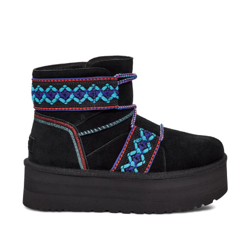 Купить UGG Classic Mini II Braid Platform Black