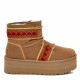 Купить UGG Classic Mini II Braid Platform Chestnut
