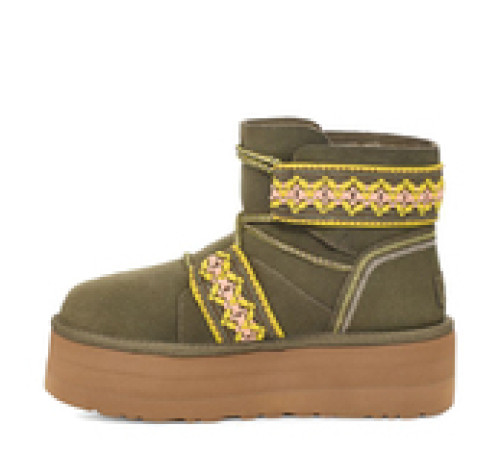 Купить UGG Classic Mini II Braid Platform Green