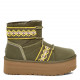 Купить UGG Classic Mini II Braid Platform Green