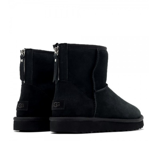Купить UGG Classic Mini Zip II Black (без камней)
