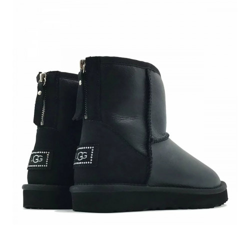 Купить UGG Classic Mini Zip Metallic Black Купить UGG Classic Mini Zip Metallic Black