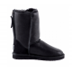 Купить UGG Classic Short Zip Metallic Black