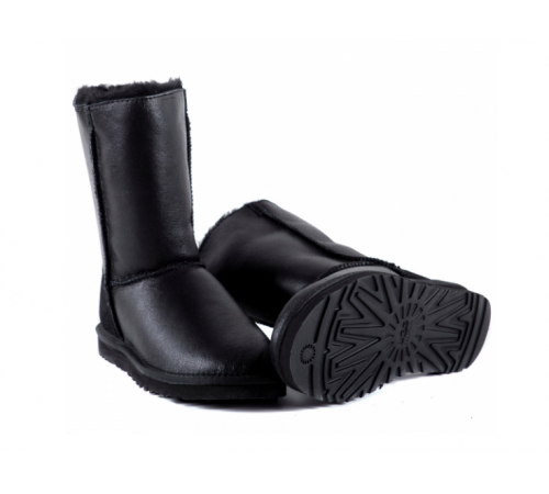 Купить UGG Classic Short Zip Metallic Black Купить UGG Classic Short Zip Metallic Black