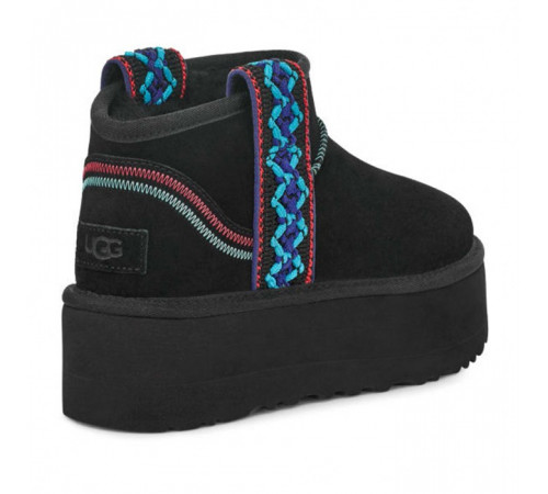 Купить UGG Classic Ultra Mini Braid Platform Black Купить UGG Classic Ultra Mini Braid Platform Black