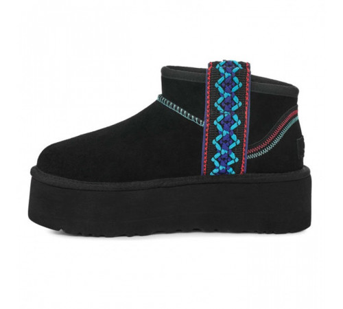 Купить UGG Classic Ultra Mini Braid Platform Black Купить UGG Classic Ultra Mini Braid Platform Black