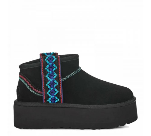 Купить UGG Classic Ultra Mini Braid Platform Black Купить UGG Classic Ultra Mini Braid Platform Black