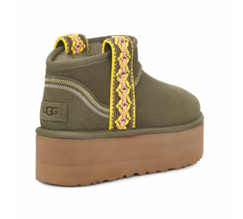 Купить UGG Classic Ultra Mini Braid Platform Burnt Olive