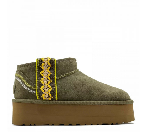 Купить UGG Classic Ultra Mini Braid Platform Burnt Olive Купить UGG Classic Ultra Mini Braid Platform Burnt Olive
