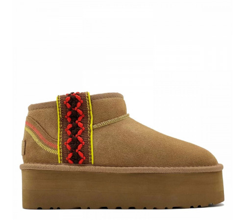 Купить UGG Classic Ultra Mini Braid Platform Chestnut Купить UGG Classic Ultra Mini Braid Platform Chestnut