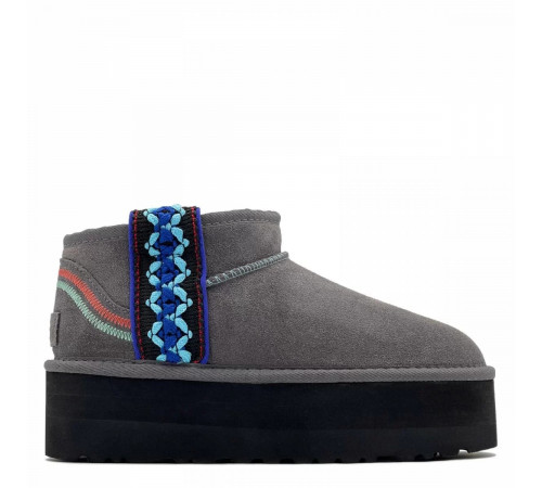Купить UGG Classic Ultra Mini Braid Platform Grey Купить UGG Classic Ultra Mini Braid Platform Grey