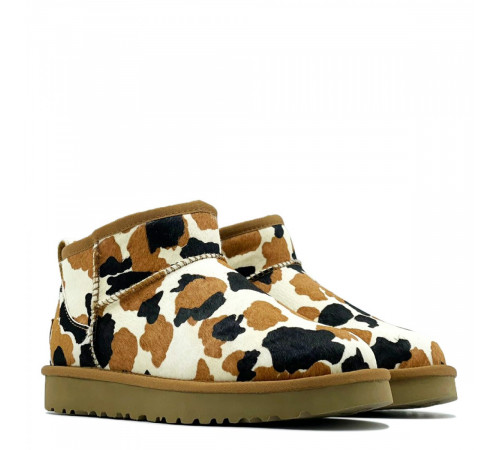 Купить UGG Classic Ultra Mini Cow Print Chestnut Купить UGG Classic Ultra Mini Cow Print Chestnut