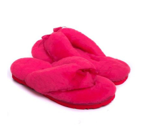 Купить UGG Fluff Flip Flop II Rose Red