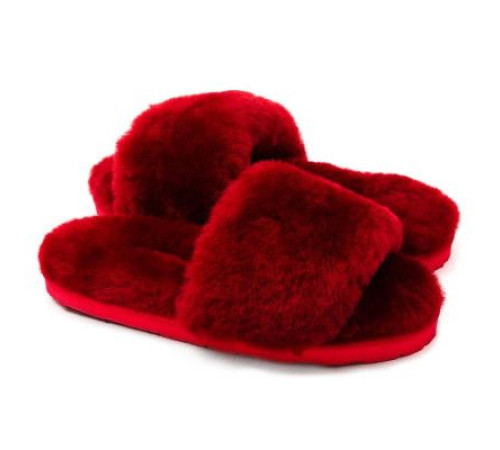 Купить UGG Fluff Slide Slippers Bordo