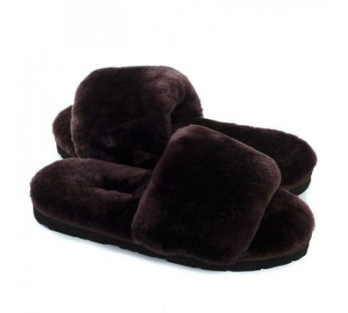 Купить UGG Fluff Slide Slippers Chocolate Купить UGG Fluff Slide Slippers Chocolate