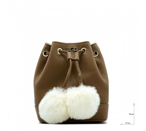 Купить UGG Aaliyah Bucket Crossbody Pom Chestnut Купить UGG Aaliyah Bucket Crossbody Pom Chestnut