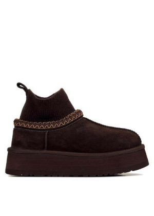 UGG Tazz Knit Platform Chocolate