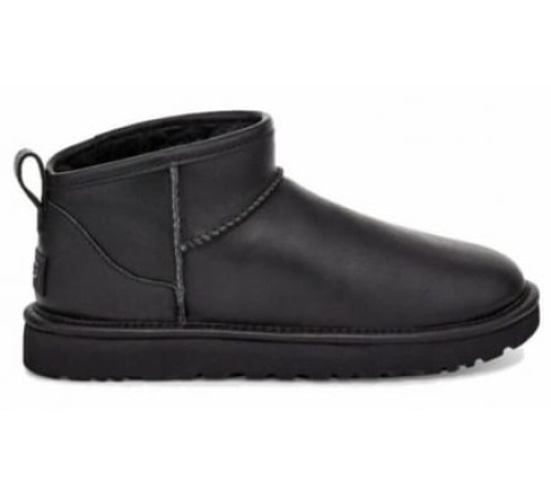 Купить UGG Mens Classic Ultra Mini Leather Black