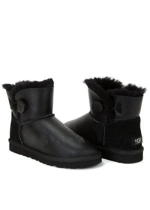 UGG Mini Bailey Button Metallic Black