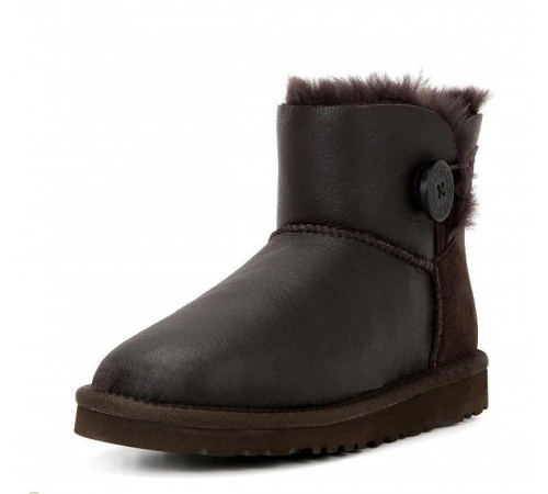 Купить UGG Mini Bailey Button Metallic Chocolate
