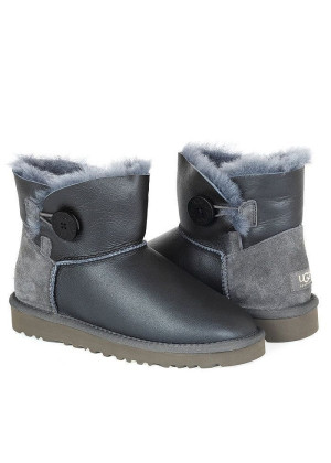 UGG Mini Bailey Button Metallic Grey