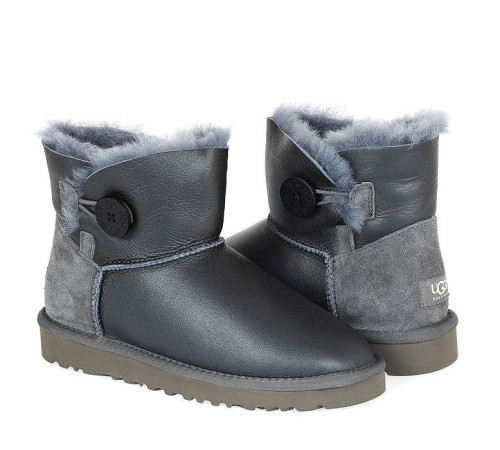 Купить UGG Mini Bailey Button Metallic Grey