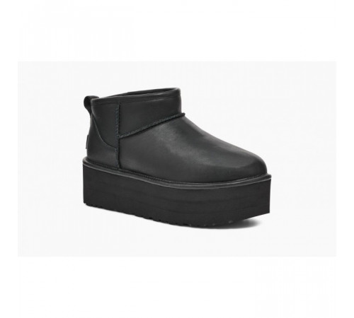 Купить UGG Classic Ultra Mini Platform Black Leather Купить UGG Classic Ultra Mini Platform Black Leather