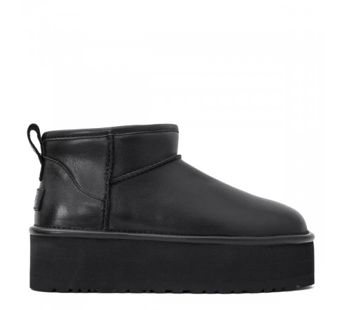 Купить UGG Classic Ultra Mini Platform Black Leather Купить UGG Classic Ultra Mini Platform Black Leather