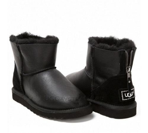Купить UGG Zip Mini Metallic Black Купить UGG Zip Mini Metallic Black