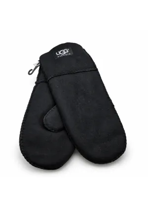 UGG Варежки Замшевые Женские Черные